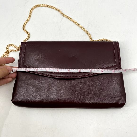 Vintage brown Leather foldover shoulder bag - Picture 4 of 6